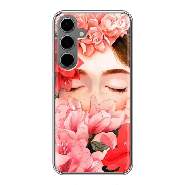 Чехол с принтом «Глаза в цветах» для Samsung Galaxy S24 Plus