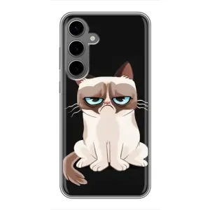 Чохол з принтом для Samsung Galaxy S24 Plus (AlphaPrint) Модні коти (Сумний кіт)