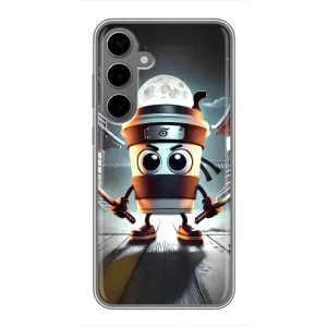 Чехол с мемом Тралалело тралала на Samsung Galaxy S24 Plus (Капучино асасино)