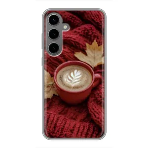 Чохол з унікальним дизайном 'Осінь з кавою' для Samsung Galaxy S24 Plus (Кава на ковдрі)