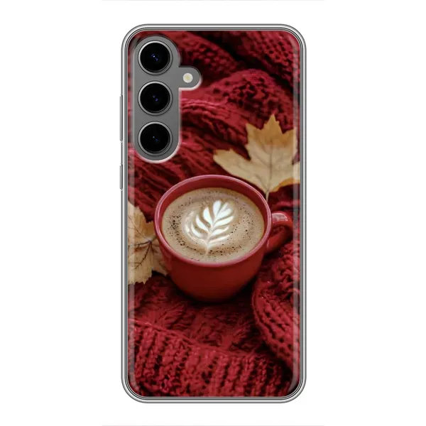 Чехол с принтом «Кофе на пледе» для Samsung Galaxy S24 Plus Чехол с принтом «Кофе на пледе» для Samsung Galaxy S24 Plus