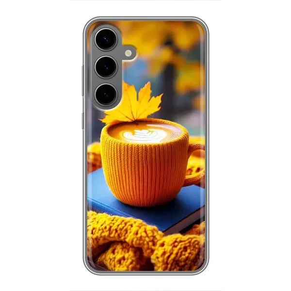 Чехол с принтом «Кофе на желтом пледе» для Samsung Galaxy S24 Plus Чехол с принтом «Кофе на желтом пледе» для Samsung Galaxy S24 Plus