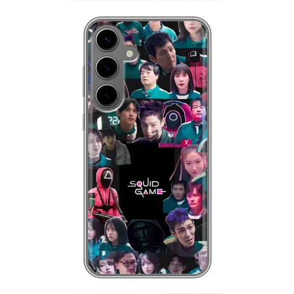 Чехол с принтом «Коллаж Игра кальмара» для Samsung Galaxy S24 Plus Чехол с принтом «Коллаж Игра кальмара» для Samsung Galaxy S24 Plus
