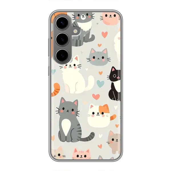 Чехол с принтом «Коллаж котов» для Samsung Galaxy S24 Plus