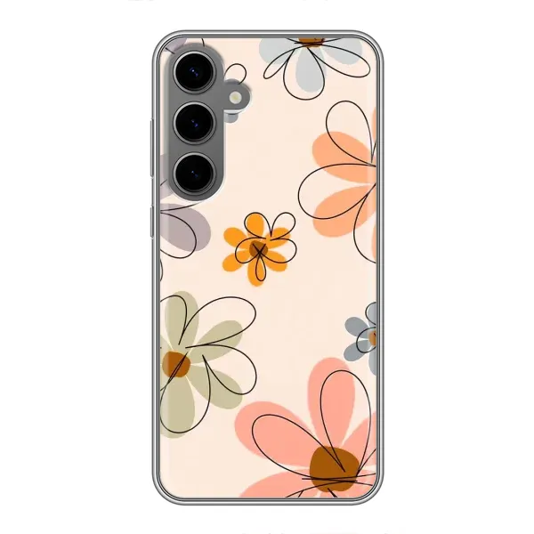 Чехол с принтом «Разноцветные цветы» для Samsung Galaxy S24 Plus