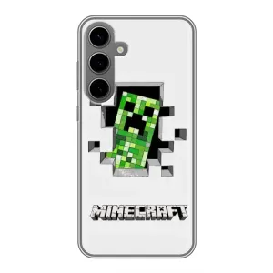 Чохол Майнкрафт на Samsung Galaxy S24 Plus (AlphaPrint) Minecraft (кріпер Майнкрафт)