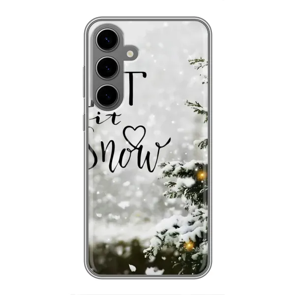 Чехол с принтом «Let it snow» для Samsung Galaxy S24 Plus