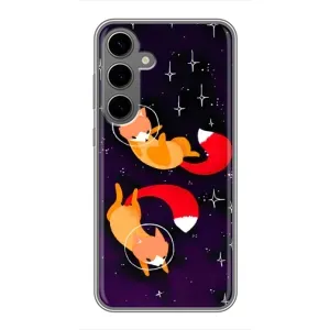 Чохли з картинкою Лисичка для Samsung Galaxy S24 Plus (VPrint) (Лисички космонавти)