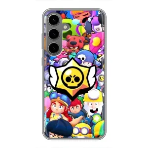 Чехол для Samsung Galaxy S24 Plus Бравл Старс (VPrint) (Лого Brawl Stars)