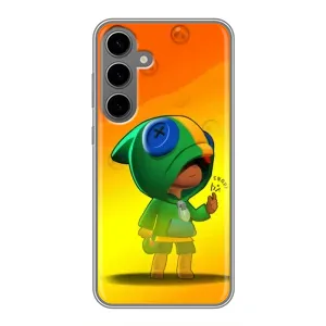 Чехол для Samsung Galaxy S24 Plus Бравл Старс (VPrint) (Хлопчик Леон)