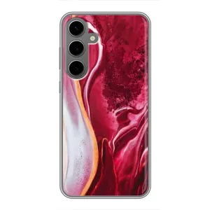 Чохол для Самсунг Галаксі S24 Плюс - з принтом (Дизайнерські) (AlphaPrint) (Мрамор червоний)