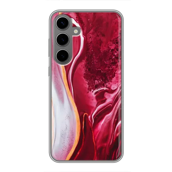 Чехол с принтом «Мрамор красный» для Samsung Galaxy S24 Plus