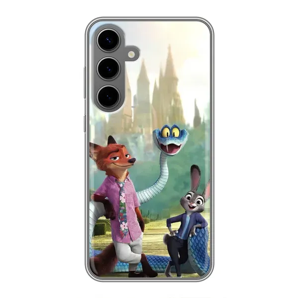 Чехол с принтом «Герои мультфильма Зверополис» для Samsung Galaxy S24 Plus