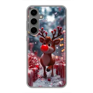 Яскравий чохол для Samsung Galaxy S24 Plus з Зимові Оленята (Олень серед подарунків)