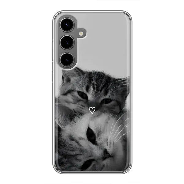 Чехол с принтом «Пара котов» для Samsung Galaxy S24 Plus