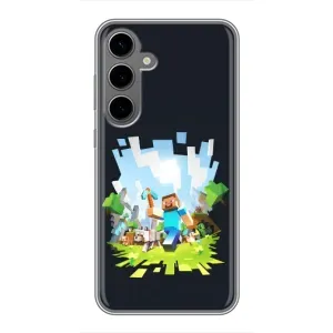 Чохол Майнкрафт на Samsung Galaxy S24 Plus (AlphaPrint) Minecraft (персонажі Minecraft)