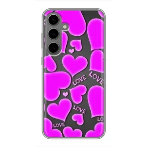 Чехлы для любимой на Самсунг Галаксі S24 Плюс (VPrint) (Pink hearts)