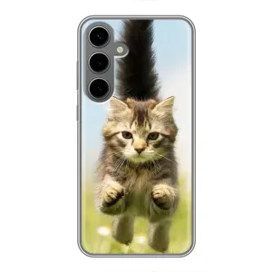 Чохли з Котиками для Samsung Galaxy S24 Plus (VPrint) (Прижок кота)