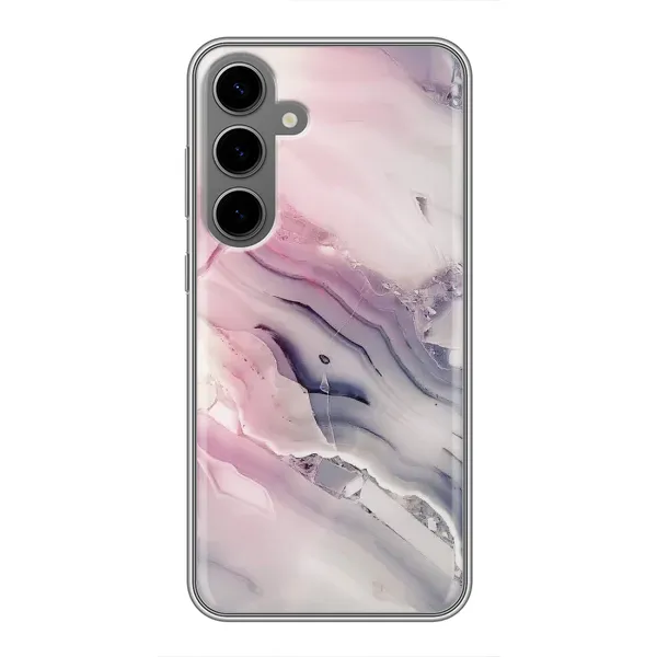 Чехол с принтом «Пурпурный Мрамор» для Samsung Galaxy S24 Plus