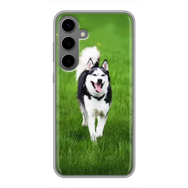 Чехол с принтом «Радостный Хаски» для Samsung Galaxy S24 Plus Чехол с принтом «Радостный Хаски» для Samsung Galaxy S24 Plus