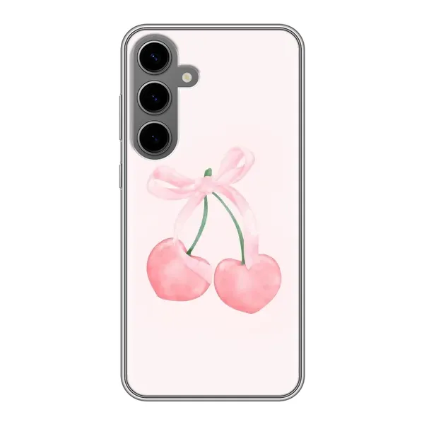 Чехол с принтом «Розовые вишни» для Samsung Galaxy S24 Plus Чехол с принтом «Розовые вишни» для Samsung Galaxy S24 Plus