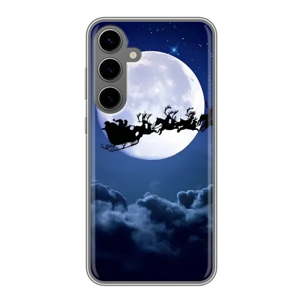 Чохол з принтом «Санта - місяць» для Samsung Galaxy S24 Plus