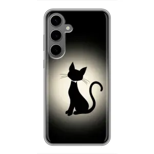 Чохол з принтом для Samsung Galaxy S24 Plus (AlphaPrint) Модні коти (Силует котика)