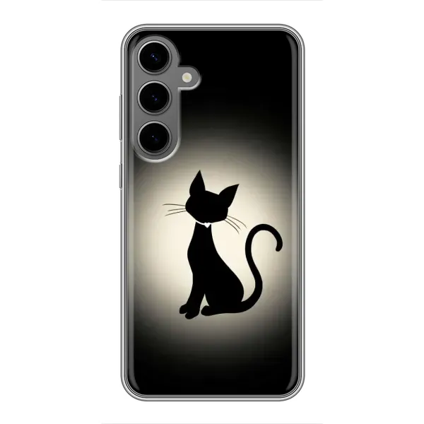 Чехол с принтом «Силуэт котика» для Samsung Galaxy S24 Plus