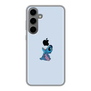 Чохол з принтом Стіч на Samsung Galaxy S24 Plus (Stitch apple)