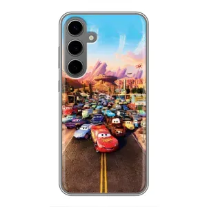 Силіконовий чохол Маквін для Samsung Galaxy S24 Plus (Тачки на трасі)