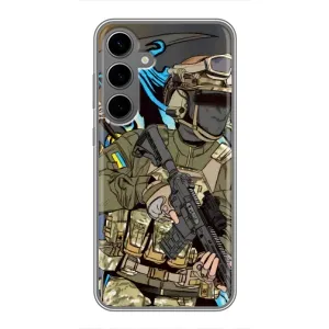 Чехлы с картинкой ЗСУ для Samsung Galaxy S24 Plus (AlphaPrint) (Воин ВСУ)