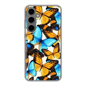Чохол з принтом для Самсунг Галаксі S24 Плюс - (Прикольні) (AlphaPrint) (Яскраві метелики)