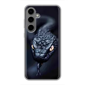 Чехол с принтом «Черная змея» для Samsung Galaxy S24 Plus