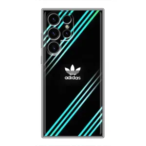 Чохли Адидас для Samsung Galaxy S24 Ultra (AlphaPrint) (Адідас з полосами)