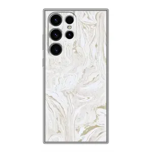 Мраморный чехол на Samsung Galaxy S24 Ultra (VPrint) (Белый мрамор)