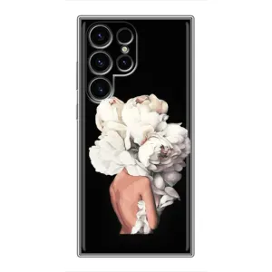 Чехлы (ART) Цветы на Samsung Galaxy S24 Ultra (VPrint) (Белые цветы)