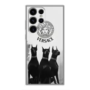 Чехлы VERSACE для Самсунг С24 Ультра (PREMIUMPrint) (Доберман Версаче)