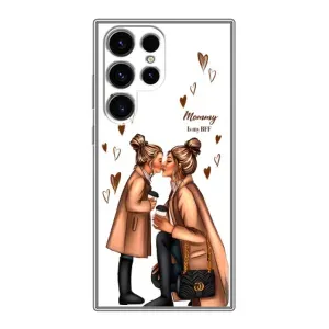 Чехол с печатью для Samsung Galaxy S24 Ultra - (Мама с ребенком) (AlphaPrint) (Дочка и мама)