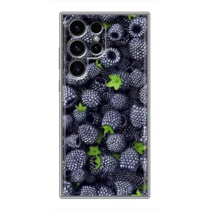 Чехлы с Фруктами для Samsung Galaxy S24 Ultra (VPrint) (Ежевика)