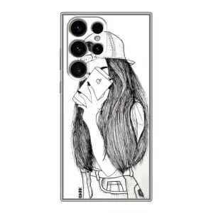 Чехол с печатью для Samsung Galaxy S24 Ultra - (Мода) (AlphaPrint) (Фото девочки)