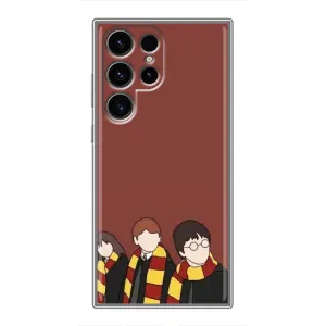 Чехлы с Гарри Поттером для Samsung Galaxy S24 Ultra (AlphaPrint) (Гарри с друзьями)
