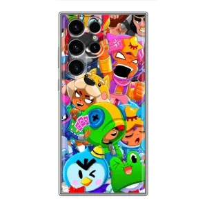 Чехлы Brawl Stars для Samsung Galaxy S24 Ultra (AlphaPrint) (Герої Бравл Старс)