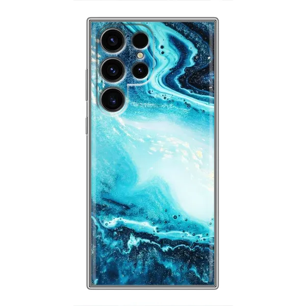 Чехол с принтом «Голубой мрамор» для Samsung Galaxy S24 Ultra Чехол с принтом «Голубой мрамор» для Samsung Galaxy S24 Ultra