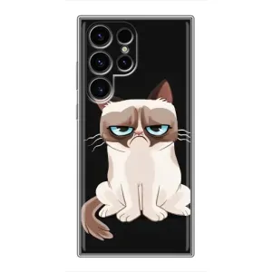 Чохол з принтом для Samsung Galaxy S24 Ultra (AlphaPrint) Модні коти (Сумний кіт)
