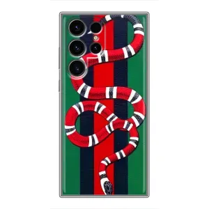 Чохли GUCCI для Samsung Galaxy S24 Ultra (AlphaPrint) (Gucci змія)