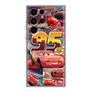 Силиконовый чехол Маквин для Samsung Galaxy S24 Ultra (Коллаж Молния Маквин)