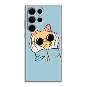 Чохол на Samsung Galaxy S24 Ultra з Котиками (VPrint) (Котик в окулярах)