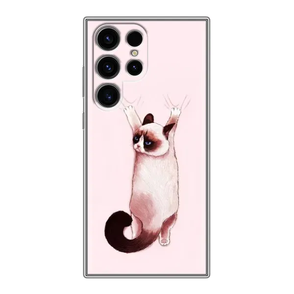 Чохол з принтом «Котик падає» для Samsung Galaxy S24 Ultra