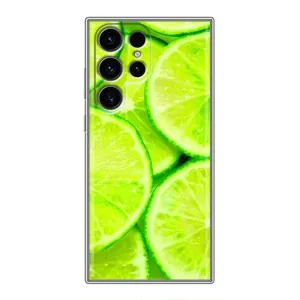 Чехлы с Фруктами для Samsung Galaxy S24 Ultra (VPrint) (Лайм)