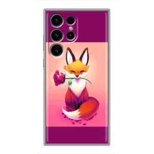 Чохли з картинкою Лисичка для Samsung Galaxy S24 Ultra (VPrint) (Лиса з трояндою)